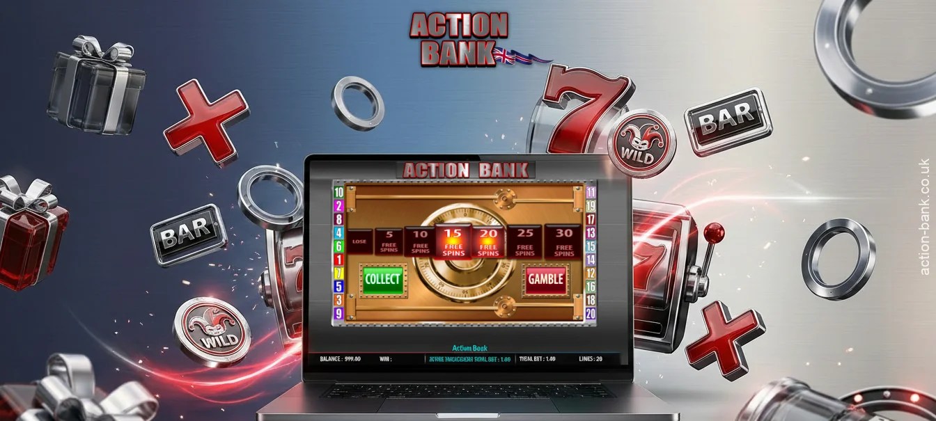 In the Action Bank slot, five safe symbols trigger the bonus round